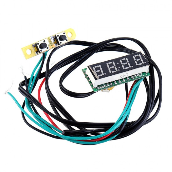 0.28 Inch 3-in-1 Time + Temperature + Voltage Display with NTC DC7-30V Voltmeter Electronic Watch Clock Digital Tube