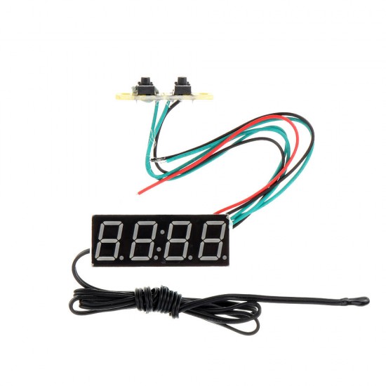 0.36 Inch 3-in-1 Time + Temperature + Voltage Meter Display with NTC DC7-30V Voltmeter Electronic Watch Clock Digital Tube