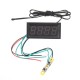 0.56 Inch 200V 3-in-1 Time + Temperature + Voltage Display with NTC DC7-30V Voltmeter Black Watch Clock Digital Tube