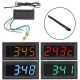 0.56 Inch 200V 3-in-1 Time + Temperature + Voltage Display with NTC DC7-30V Voltmeter Black Watch Clock Digital Tube