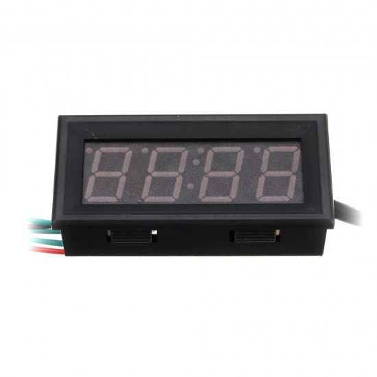 0.56 Inch 200V 3-in-1 Time + Temperature + Voltage Display with NTC DC7-30V Voltmeter Black Watch Clock Digital Tube