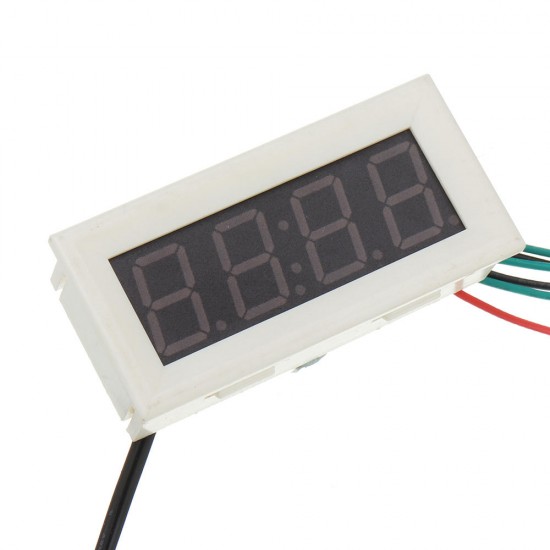 0.56 Inch 200V 3-in-1 Time + Temperature + Voltage Display with NTC DC7-30V Voltmeter White Clock Digital Tube