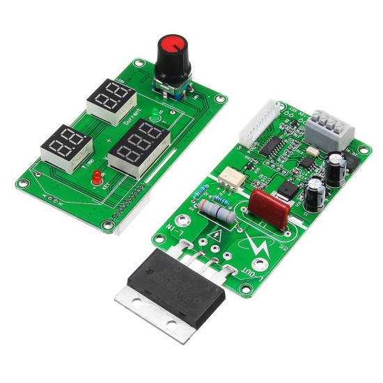100A Spot Welding Machine Time Current Controller Control Panel Board Adjust Time and Current Module with Digital Display