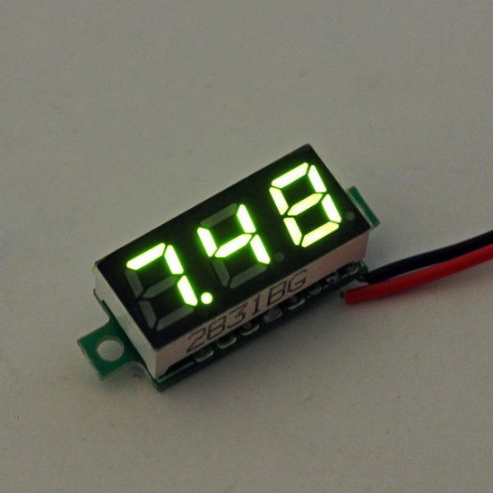 10Pcs Green 0.28 Inch 2.6V-30V Mini Digital Volt Meter Voltage Tester Voltmeter