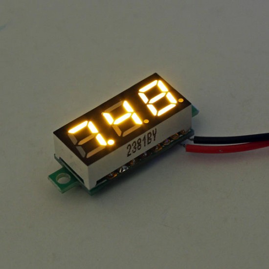 10Pcs Yellow LED 0.28 Inch 2.6V-30V Mini Digital Volt Meter Voltage Tester Voltmeter