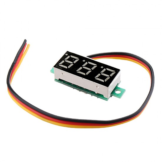 10pcs 0.28 Inch Three-wire 0-100V Digital Red Display DC Voltmeter Adjustable Voltage Meter
