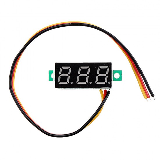 10pcs 0.28 Inch Three-wire 0-100V Digital Red Display DC Voltmeter Adjustable Voltage Meter