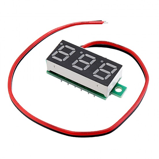 10pcs 0.28 Inch Two-wire 2.5-30V Digital Green Display DC Voltmeter Adjustable Voltage Meter