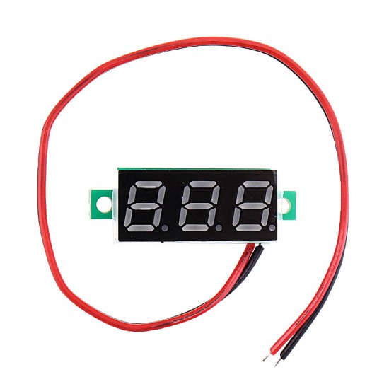 10pcs 0.28 Inch Two-wire 2.5-30V Digital Green Display DC Voltmeter Adjustable Voltage Meter