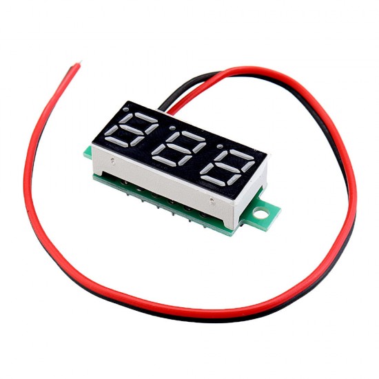 10pcs 0.28 Inch Two-wire 2.5-30V Digital Red Display DC Voltmeter Adjustable Voltage Meter