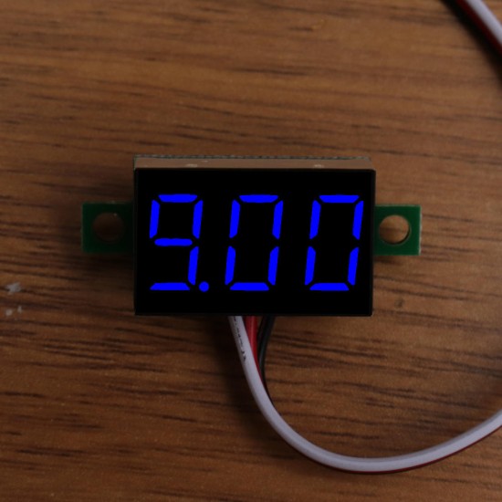 10pcs 0.36 Inch DC0V-32V Blue LED Digital Display Voltage Meter Voltmeter Reverse Connection Protection