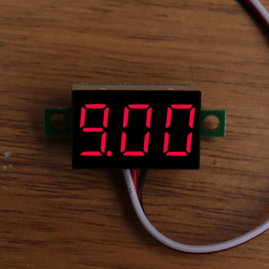 10pcs 0.36 Inch DC0V-32V Red LED Digital Display Voltage Meter Voltmeter Reverse Connection Protection