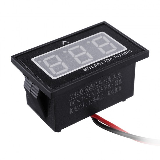 10pcs Green DC2.7-30V LCD Display Digital Voltage Meter Waterproof Dustproof 0.4 Inch LED Digital Tube