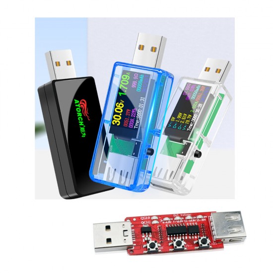 13 IN 1 Digital Display USB Tester Current Voltage Charger Capacity Doctor Power Bank Battery Meter Detector+qc2.0/3.0 Trigger