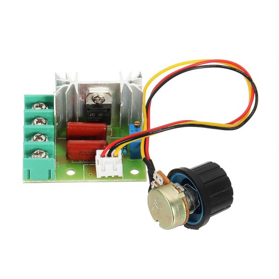 2000W Thyristor Governor Motor 220V Regulating Dimming Thermostat Module External Potentiometer Voltage Adjustable 2000W Thyristor Governor Motor 220V Regulating Dimming Thermostat Module External Potentiometer Voltage Adjustable