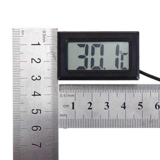 20Pcs 1M Thermometer Electronic Digital Display FY10 Embedded Thermometer Indoor and Outdoor Temperature Measurement