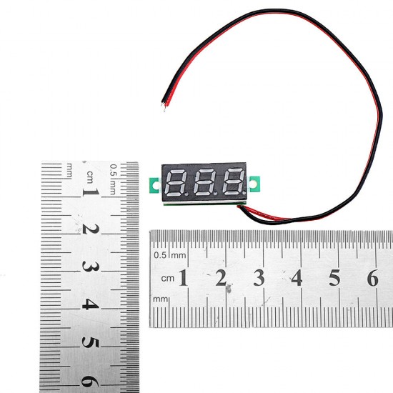 20pcs 0.28 Inch Two-wire 2.5-30V Digital Green Display DC Voltmeter Adjustable Voltage Meter