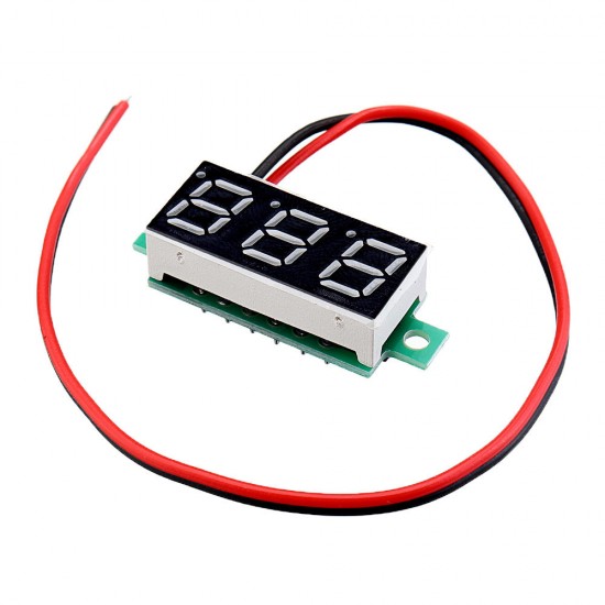 20pcs 0.28 Inch Two-wire 2.5-30V Digital Red Display DC Voltmeter Adjustable Voltage Meter