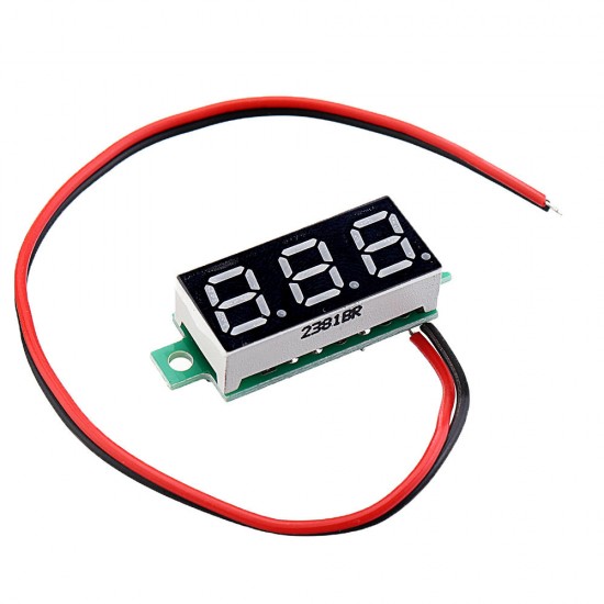 20pcs 0.28 Inch Two-wire 2.5-30V Digital Red Display DC Voltmeter Adjustable Voltage Meter