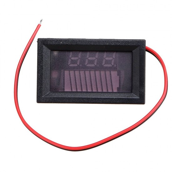 3Pcs DC 12V 36V 60V Car Lead Acid Battery Capacity Indicator 10 Segment Digital Lithium Battery Charge Level Indicator