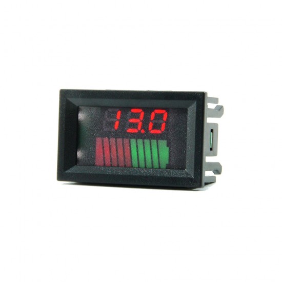 3Pcs DC 12V 36V 60V Car Lead Acid Battery Capacity Indicator 10 Segment Digital Lithium Battery Charge Level Indicator