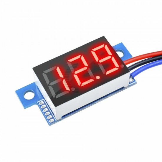 3Pcs DC 0-200V 0.36 Inch Mini Digital Volt Meter Voltage Tester 3 Wire Digital Volt Indicator Car Voltmeter