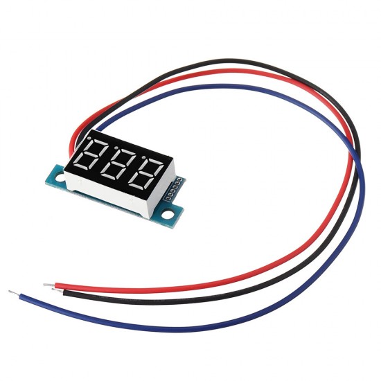 3Pcs DC 0-200V 0.36 Inch Mini Digital Volt Meter Voltage Tester 3 Wire Digital Volt Indicator Car Voltmeter