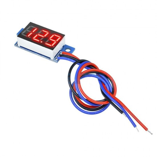 3Pcs DC 0-200V 0.36 Inch Mini Digital Volt Meter Voltage Tester 3 Wire Digital Volt Indicator Car Voltmeter 3Pcs DC 0-200V 0.36 Inch Mini Digital Volt Meter Voltage Tester 3 Wire Digital Volt Indicator Car Voltmeter