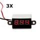 3Pcs Red Led 0.28 Inch Mini Waterproof Volt Meterr 3.5-30V Digital Voltage Tester Meter 3Pcs Red Led 0.28 Inch Mini Waterproof Volt Meterr 3.5-30V Digital Voltage Tester Meter