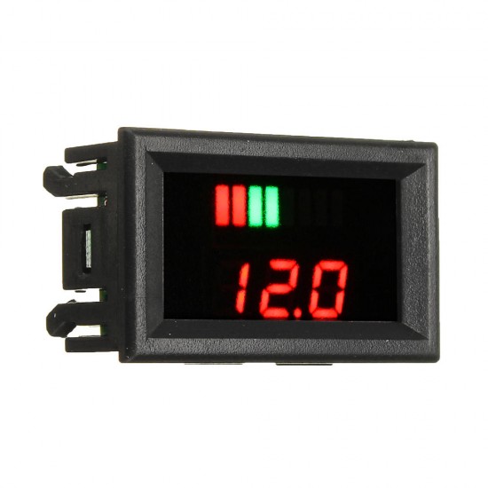 3pcs 12-60V ACID Red Lead Battery Capacity Voltmeter Indicator Charge Level Lead-acid LED Tester