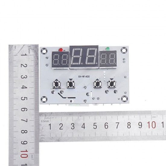 3pcs 12V XH-W1400 Digital Thermostat Embedded Chassis Three Display Temperature Controller Control Board