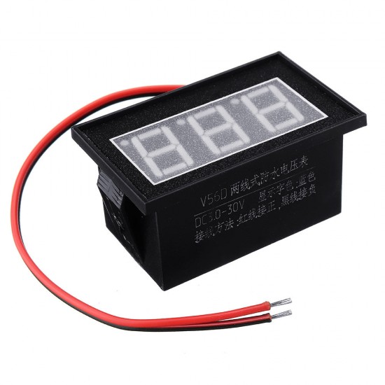 3pcs Red DC2.5-30V LCD Display Digital Voltage Meter Waterproof Dustproof 0.56 Inch LED Digital Tube