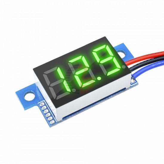 5Pcs DC 0-200V 0.36 Inch Mini Digital Volt Meter Voltage Tester 3 Wire Digital Volt Indicator Car Voltmeter