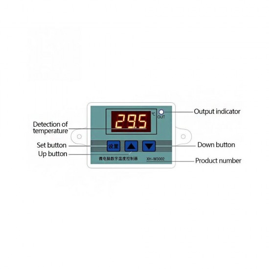 5Pcs XH-3002 12V Professional W3002 Digital LED Temperature Controller 10A Thermostat Regulator