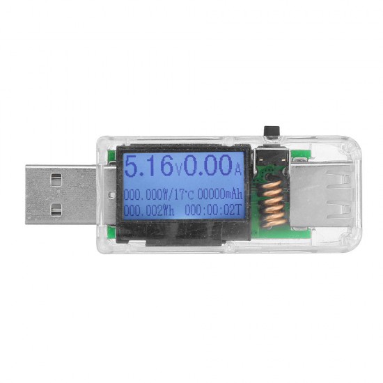 5pcs 12 in 1 Transparent USB Tester DC Digital Voltmeter Amperemeter Voltagecurrent Meter Ammeter Detector Power Bank Charger Indicator
