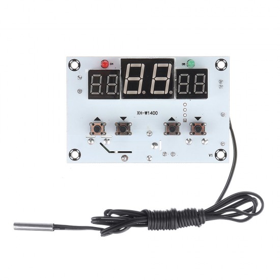 5pcs 12V XH-W1400 Digital Thermostat Embedded Chassis Three Display Temperature Controller Control Board