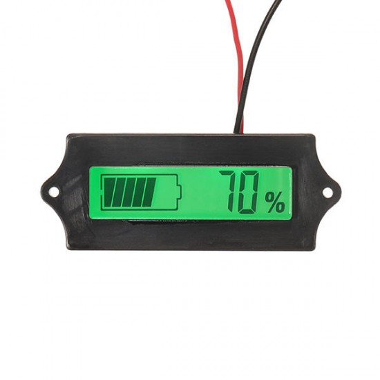 5pcs GY-6 Y6 12V 24V 36V 48V Lead Acid Battery 2-15S Lithium Battery Universal Adjustable 6-65V Green Screen Waterproof LCD Capacity Display Board Indicator Digital Voltmeter