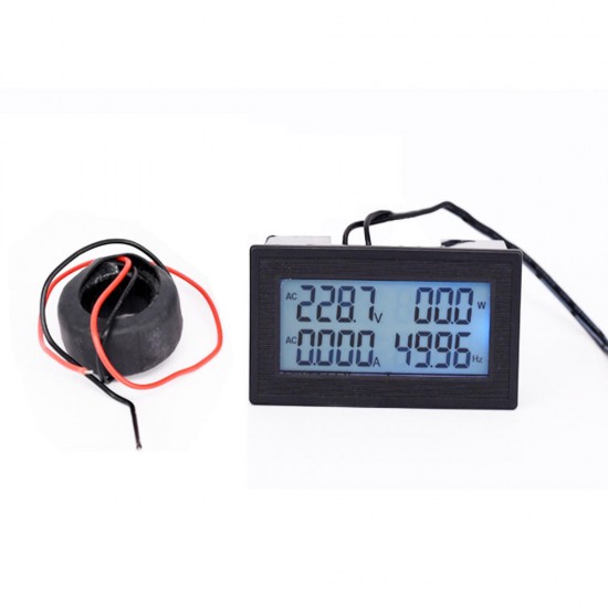 6-in-1 AC60-500V 100A/200A Three-phase AC Voltage Ammeter Blue Backlight Digital Display Multi-function Power Frequency 6-in-1 AC60-500V 100A/200A Three-phase AC Voltage Ammeter Blue Backlight Digital Display Multi-function Power Frequency