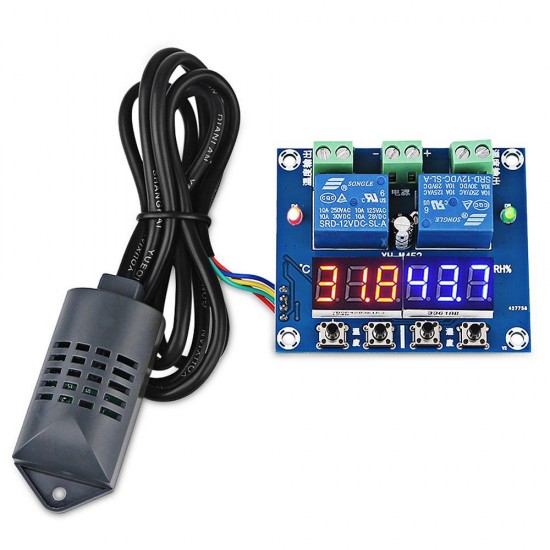 DC 12V XH-M452 Temperature And Humidity Controller Module Digital Display High Accuracy Dual Output