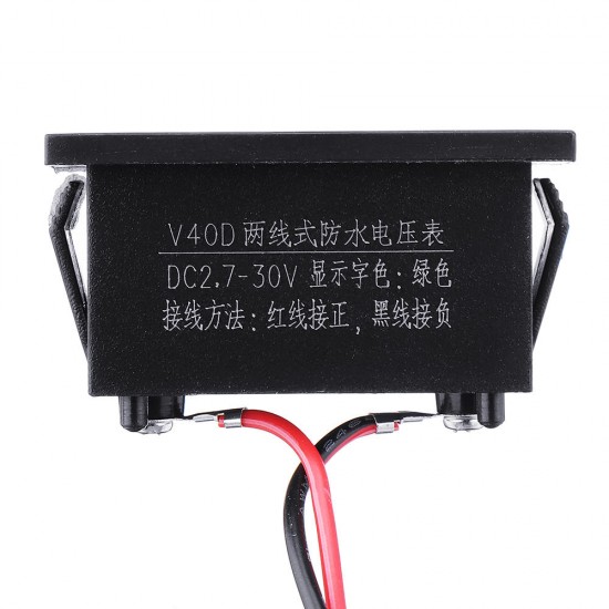 DC2.5-30V LCD Display Digital Voltage Meter Waterproof Dustproof 0.4 Inch LED Digital Tube