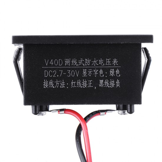 DC2.5-30V LCD Display Digital Voltage Meter Waterproof Dustproof 0.4 Inch LED Digital Tube DC2.5-30V LCD Display Digital Voltage Meter Waterproof Dustproof 0.4 Inch LED Digital Tube
