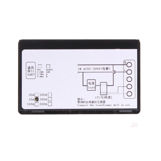 GC93 AC 80-320V 20A/50A/100A/200A Multifunctional Electric Power Monitor Voltage Current Power Frequency Watt Power KWM Energy Meter