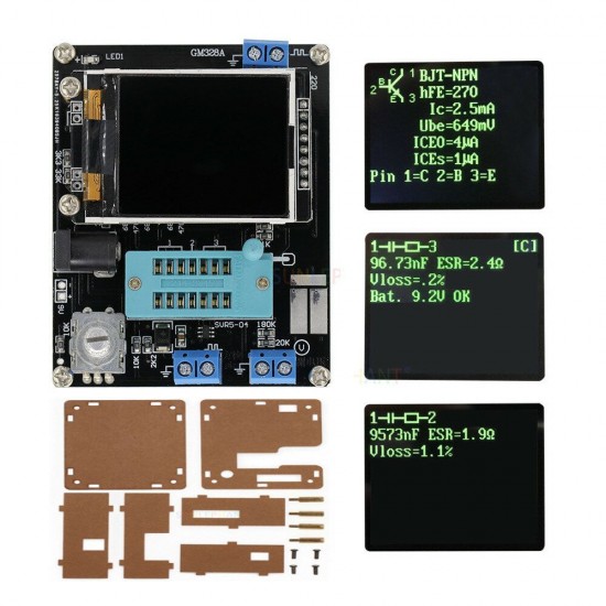 GM328A LCD Transistor Tester Diode ESR Meter PWM Wave Generator Soldered Module