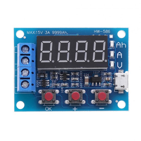 HW-586 1.2V 12V 18650 Li-ion Lithium Lead-acid Battery Capacity Tester Resistance Discharge Meter