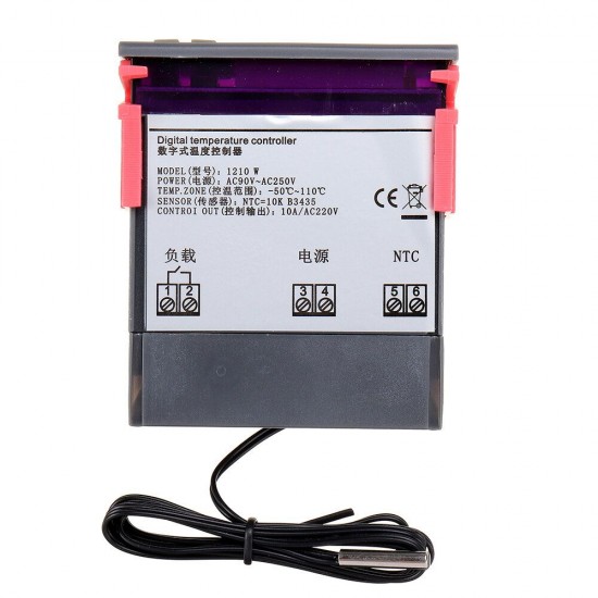 MH-1210W 10A Intelligent Microcomputer Digital Temperature Controller Heating/Cooling Temperature Control Thermostat Regulator AC110V AC220V MH-1210W 10A Intelligent Microcomputer Digital Temperature Controller Heating/Cooling Temperature Control Thermostat Regulator AC110V AC220V