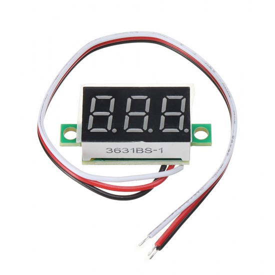 Mini 0.36 Inch LED Display Digital Voltmeter Voltage Tester Voltage Meter Car Motorcycle Volt Tester Detector DC0-30V Capacity