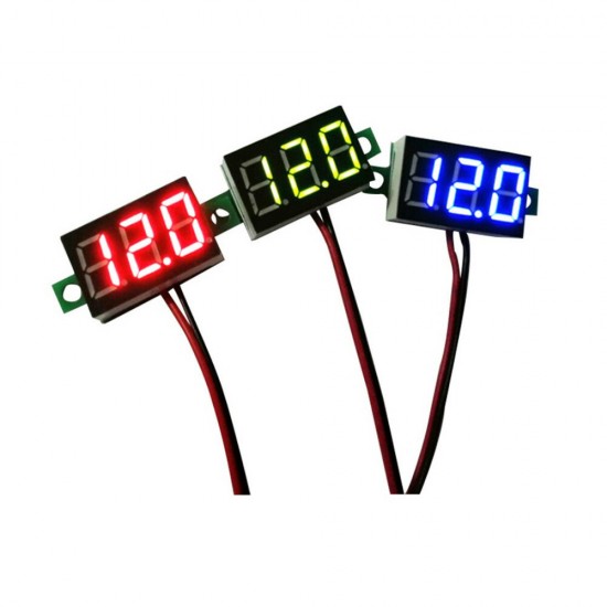 Mini 0.36 Inch LED Display Digital Voltmeter Voltage Tester Voltage Meter Car Motorcycle Volt Tester Detector DC0-30V Capacity