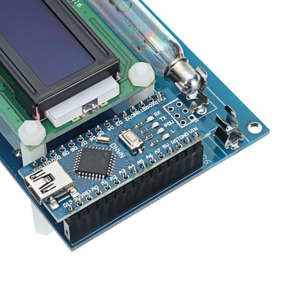 Open Source Geiger Counter Radiation Detector DIY Module with LCD Display Miller GM Tube Detector Radiation Open Source Geiger Counter Radiation Detector DIY Module with LCD Display Miller GM Tube Detector Radiation