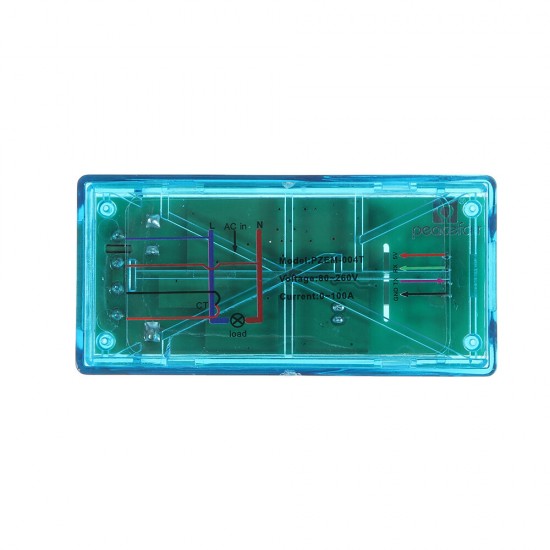 004T 0-100A AC Communication Box TTL Serial Module Voltage Current Power Frequency With Case