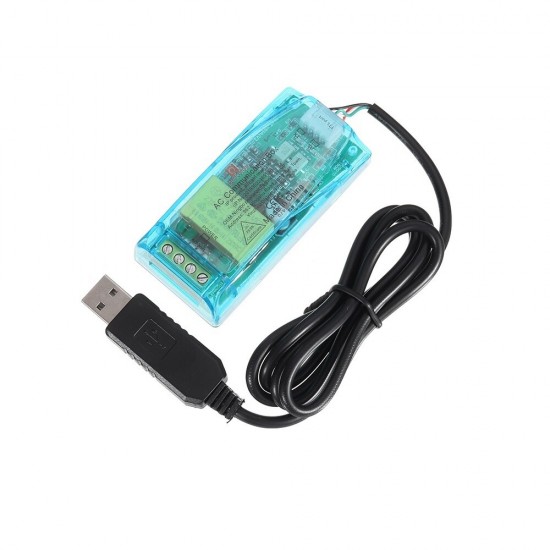 004T 10A+USB AC Communication Box TTL Serial Module Voltage Current Power Frequency With Case
